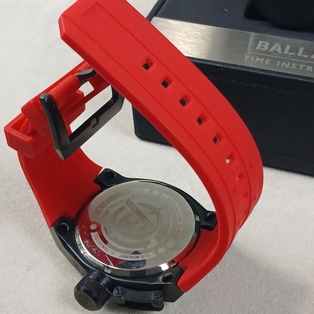 Ballast Time Instrument Mens Watch Red **DOES NOT RUN ** FOR PARTS - Picture 4 of 7